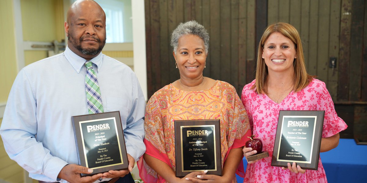 penderschools's tweet photo. Pender County Schools is proud to announce the recipients of the Teacher, Principal and Assistant Principal of the Year awards... https://t.co/hjM9iUQ4Nn #PCSPride @ncpublicschools https://t.co/egTYBK2tIn