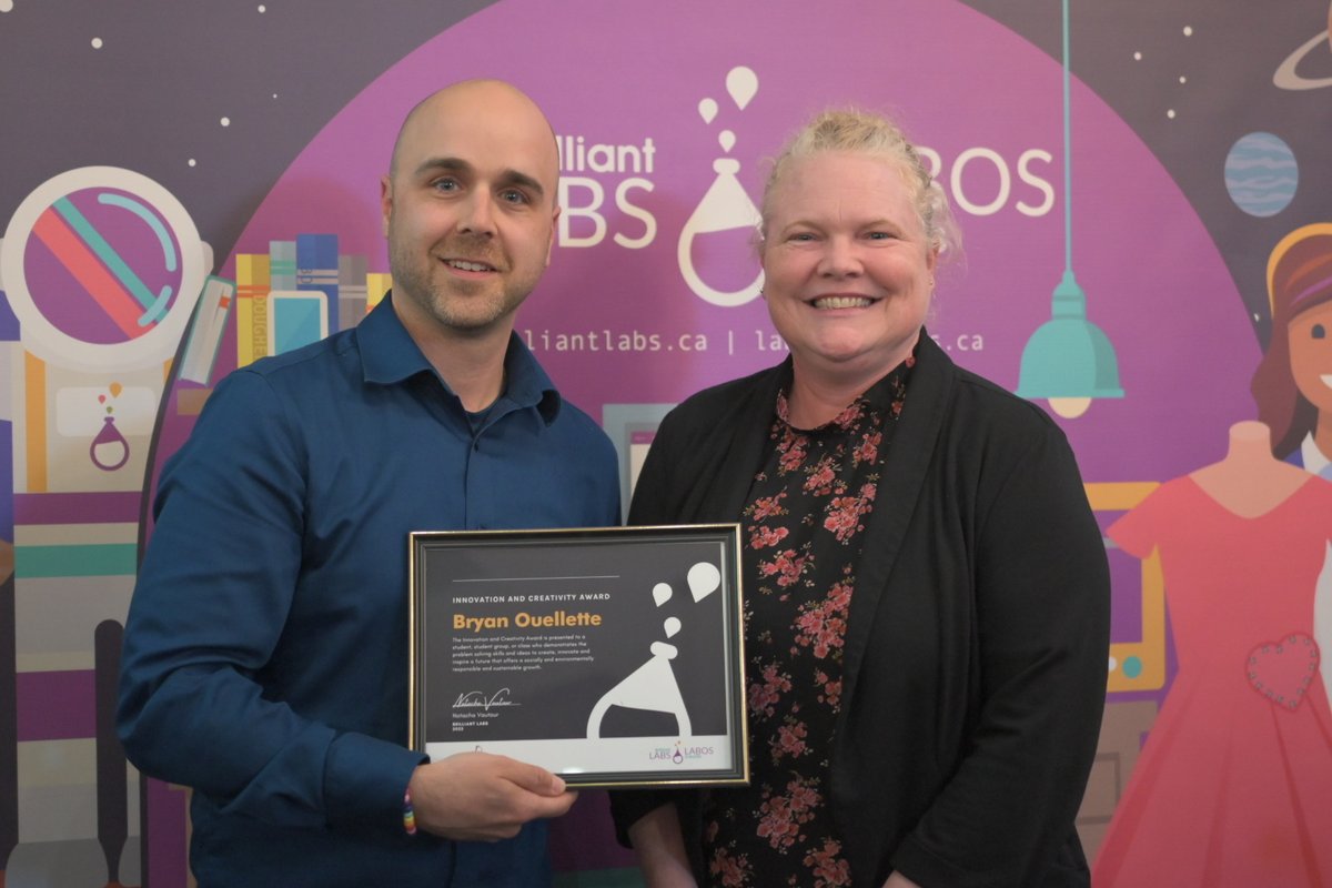 brilliant_labs's tweet image. Together with the Anglophone East School District  , and the EECD, Brilliant Labs is thrilled to grant Bryan Ouellette the Award for Creativity and Innovation in Education! Congratulations! 
@Gov_NB
