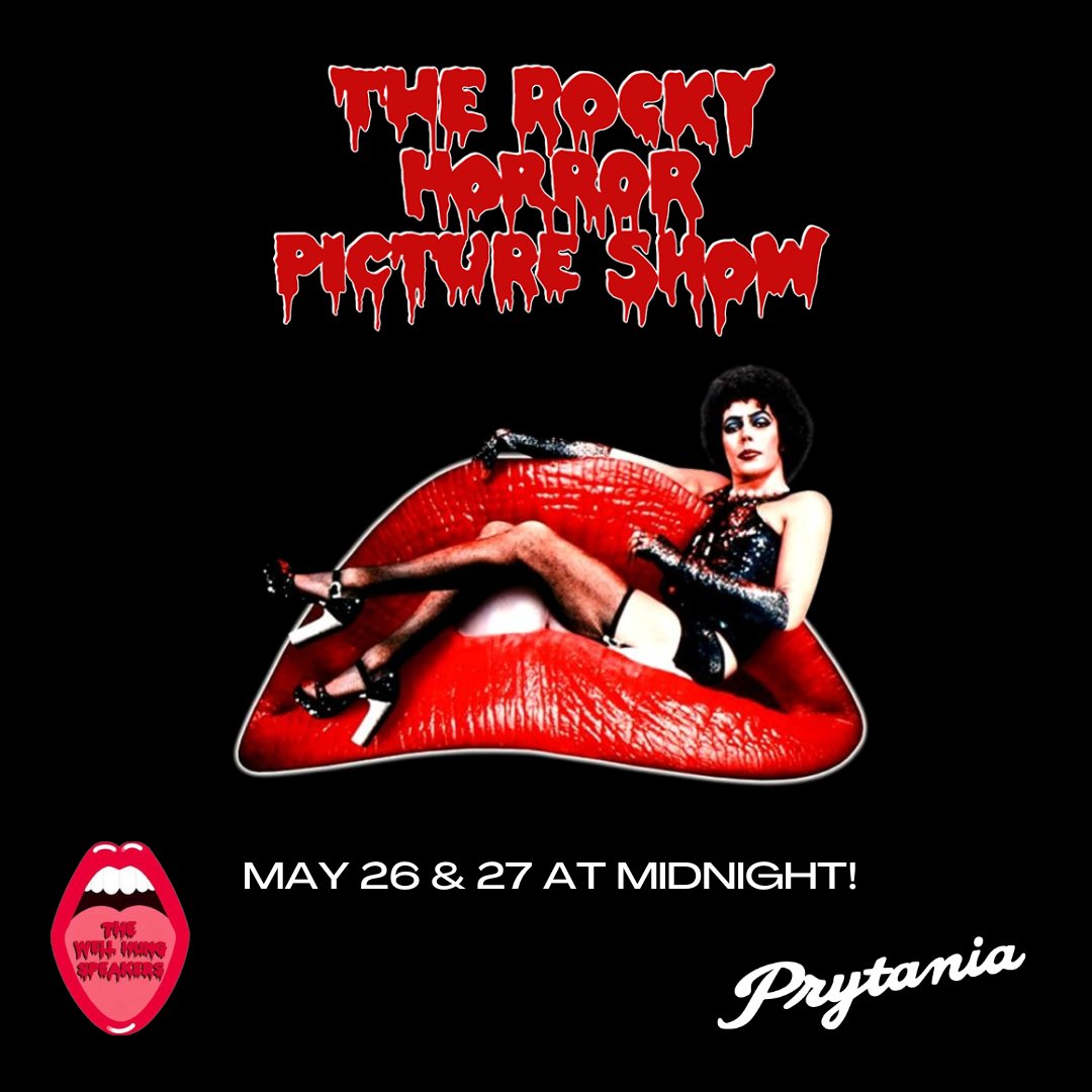 Ready to do the Time Warp again? 😏 Us too. 

Embrace the night and indulge in the wickedly delightful spectacle with the @wellhungspeakers! 🗓 Friday, May 26 &amp; Saturday, May 27 at midnight. 

Tickets are available at theprytania.com 🎟 #PrytaniaTheatre