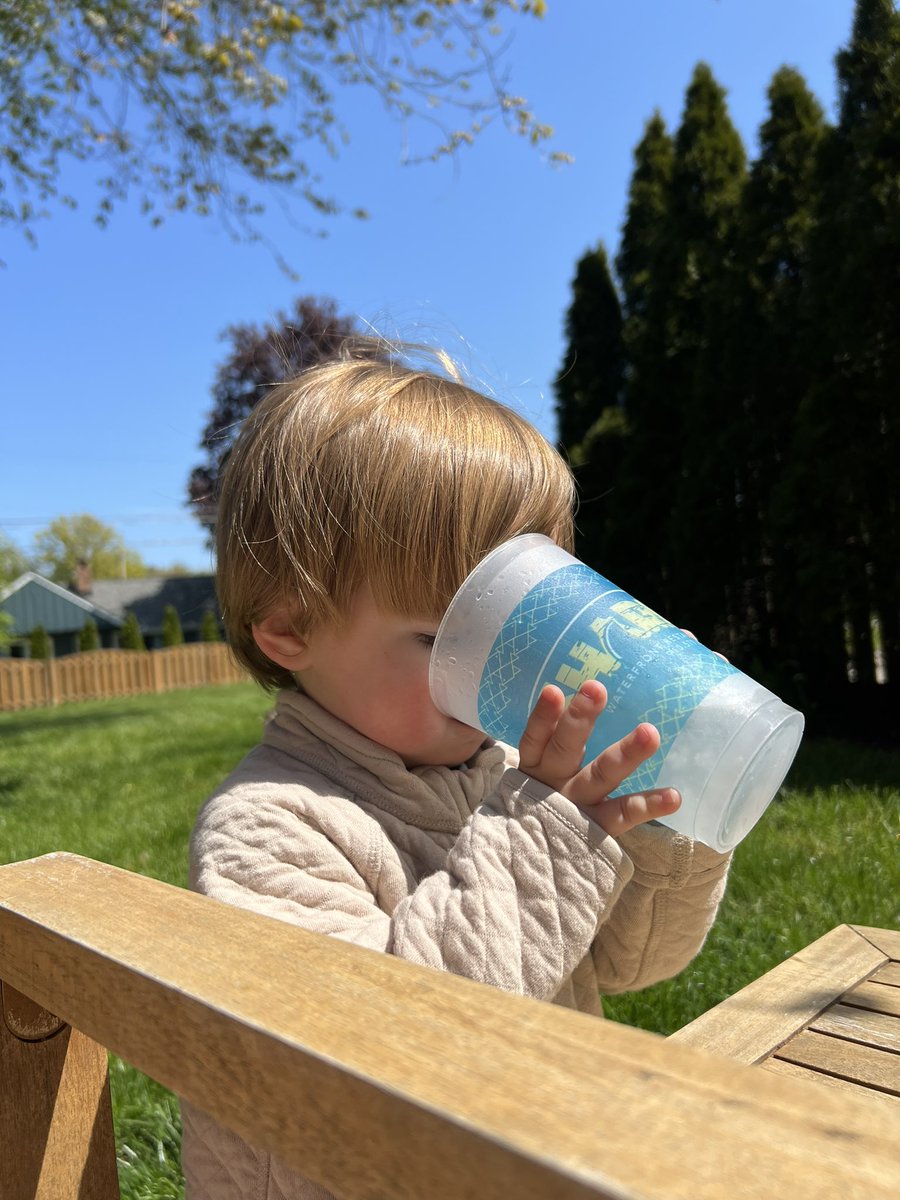 Is there anything cuter than a tiny child chugging water because they're so thirsty from playing?? Nopeeeee