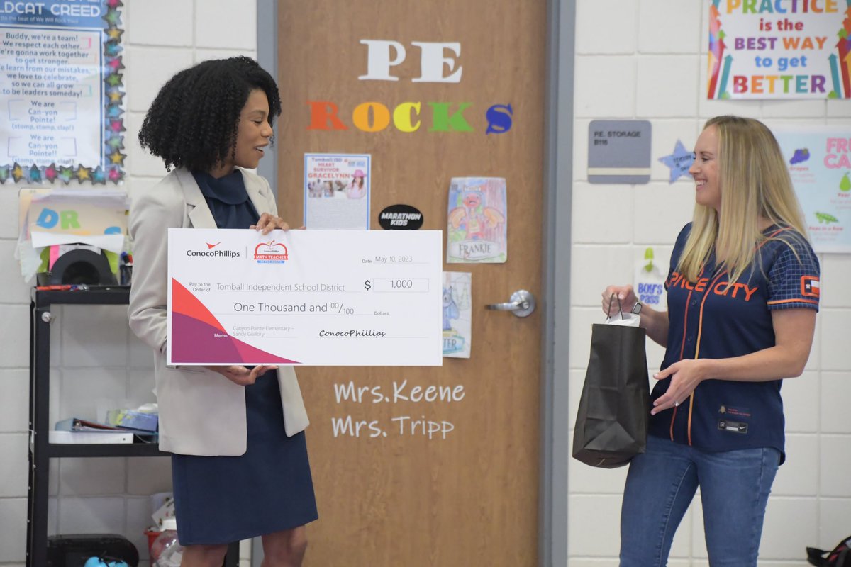 GuilloryTISD's tweet photo. What an exciting day! Today #ConocoPhillips came with Orbit from the #HoustonAstros to celebrate my recent Math Teacher of the Month award! 

I have so many Astros fans in my classes this year, so it was pretty special to see their reaction too! 💙🧡
#TISDCPES #TeamTomball https://t.co/DFwrlMbjaA