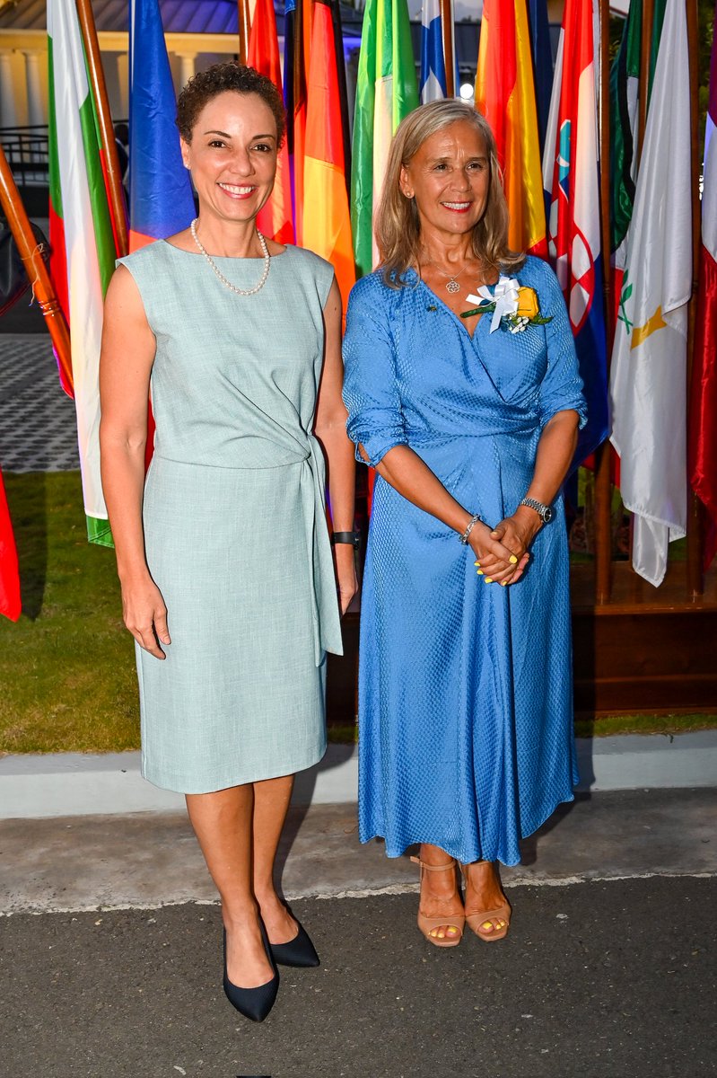 In her address to mark #EuropeDay Amb.<a href="/VanSteenEU/">Marianne Van Steen</a> praised the 🇪🇺 🇯🇲 partnership noting that as a political partner 🇯🇲 has not only  shown itself like-minded on the condemnation of the Russian invasion but also that its voice in multilateral fora is often aligned with the EU's.
