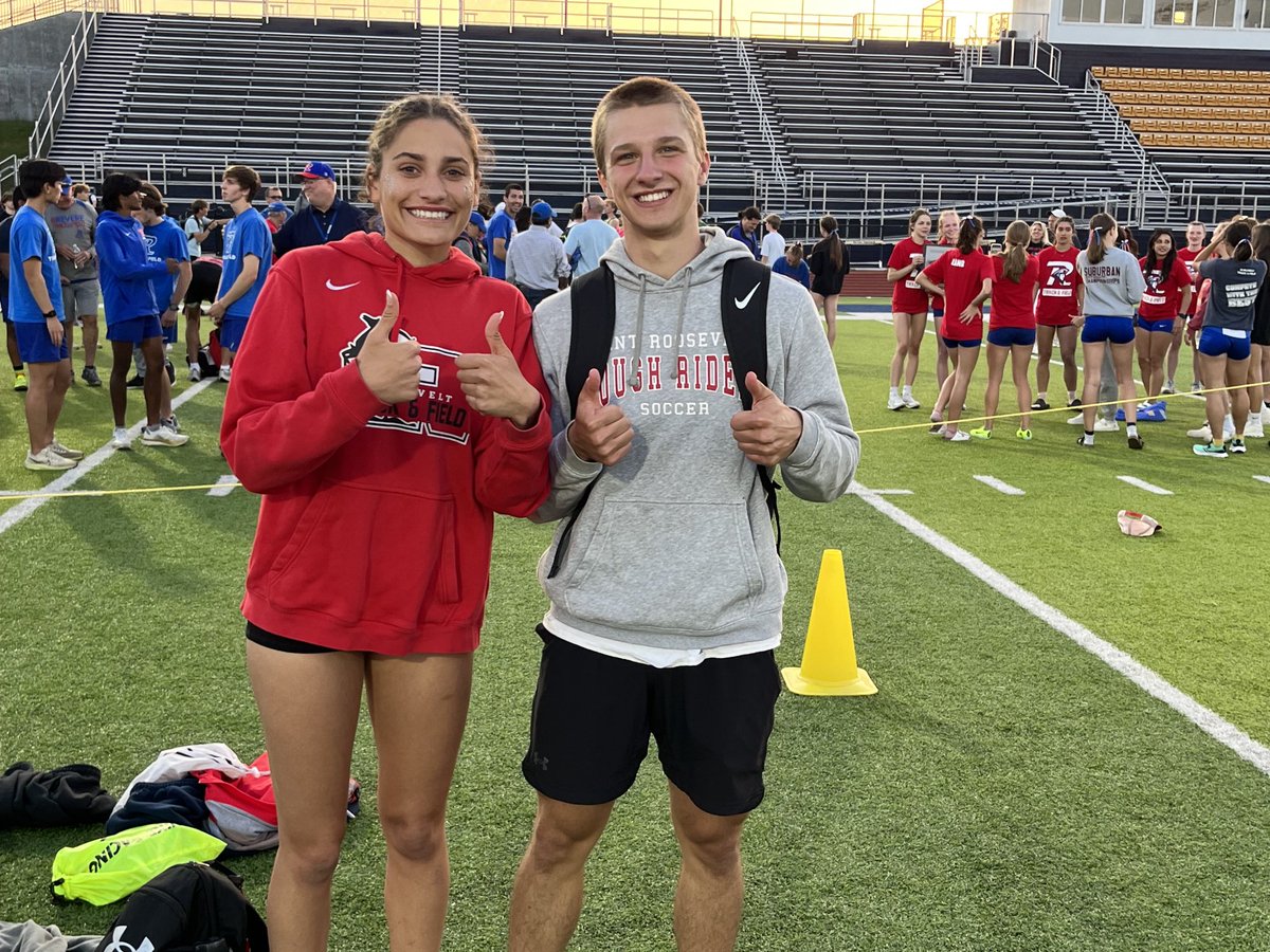 rriderathletics's tweet photo. Congratulations to Roosevelt seniors Lea Parham and Danny Hido who each won the Suburban League 300 hurdles tonight at the league meet. Rider Nation is so proud of you both! #KentRiderPride https://t.co/5zLome4ZBb