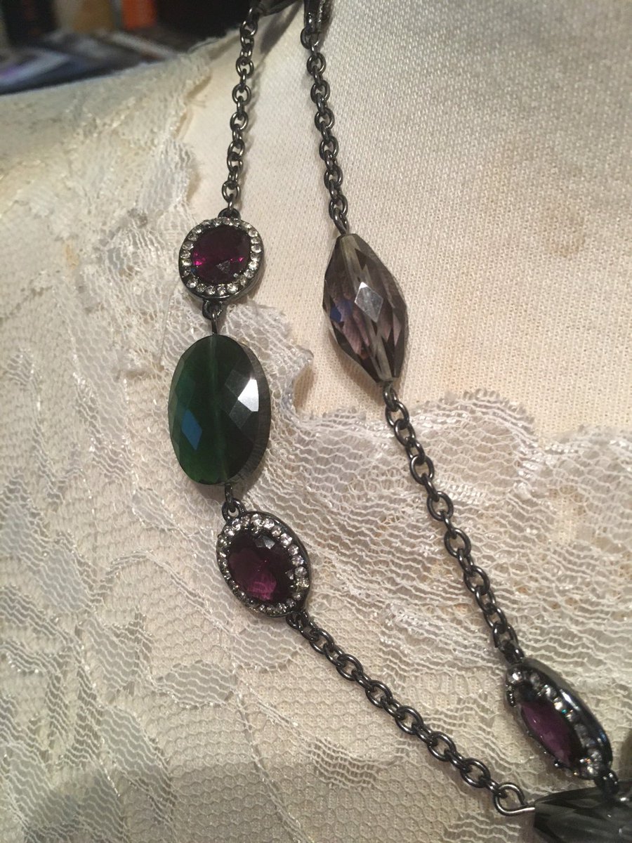 247LovingLife's tweet photo. #etsyshop #Chaps #RalphLauren #Necklace #accessories #gunmetalchain #rhinestones #red #green #etsygifts #beads #gifts #etsy #etsyfinds https://t.co/elCjs8P8n8 https://t.co/QgM9Ahu9xZ