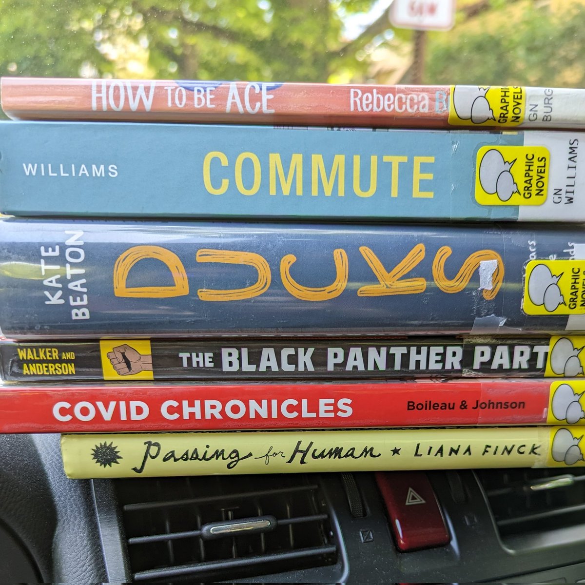 Comforting library haul today from @delcolibraries. My local branch has upped their comics collection!