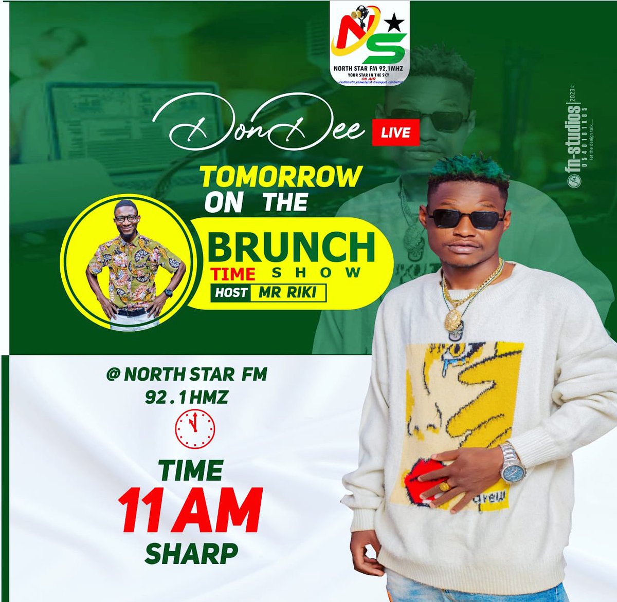 DonDeeGazaale's tweet photo. Today 11th May, I shall be with #MrRiki @NorthStarFM 92.1 exactly 11AM 

Don't miss this for any reason 🔥 https://t.co/fO6ykHP5LU