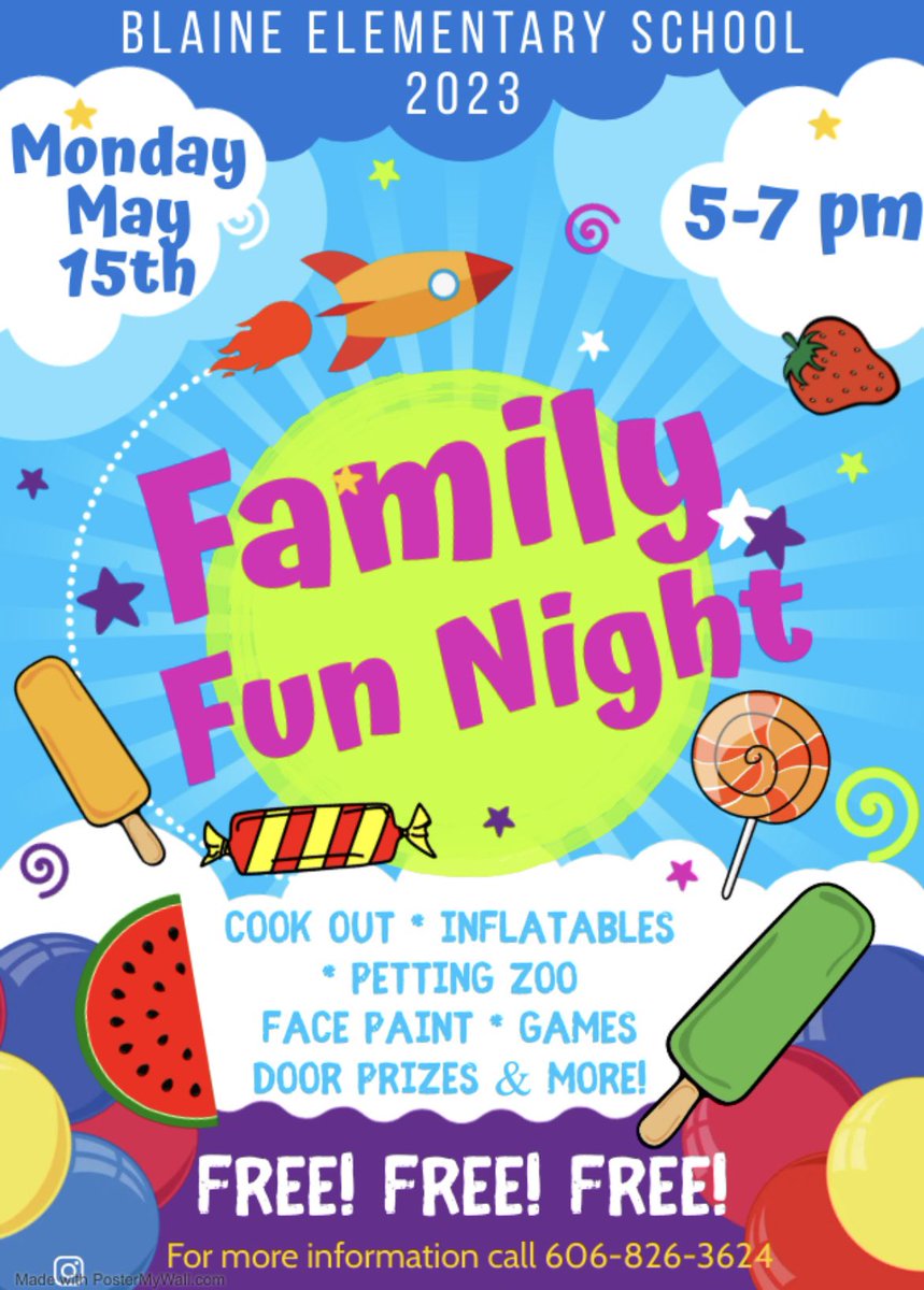 jferguson86's tweet photo. Coming up on Monday! We have lots of amazing prizes, plenty of food, and loads of fun being prepared. Can’t wait to see everyone there! 

(Students may not stay after school or be dropped off. All students must have an adult attend with then.) 
@BlaineElem @All_in_LC https://t.co/eM5TPiwJfl