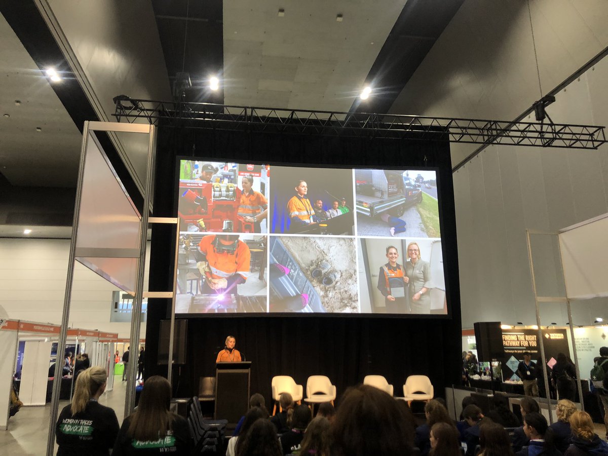 VicLLENs's tweet photo. “Just because I did the job differently didn’t make me less valuable” 
So great to hear from Ashley Beeby at #thetradesfit expo!
Hear more about Ashley’s VET journey here - https://t.co/oji1lAqmTP https://t.co/R9C078JMOD