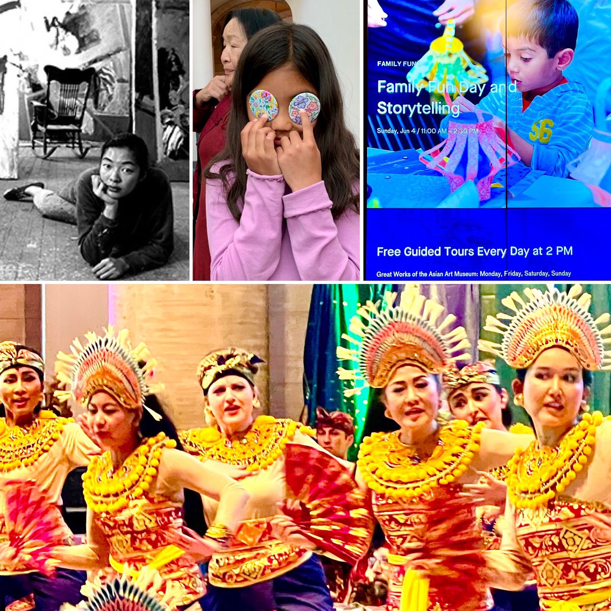 jeanquan's tweet image. #AsianPacificAmericanHeritageMonth celebrated in many ways in the #BayArea. #FirstSundays are #familydays and #FREE at the #AsianArrMuseum Month long #AAPI events bit.ly/3HQzXHk
We enjoyed:
🌸#BerniceBing exhibit
🌸Classic to #Bollywood #dance exhibit 
🌸Kids crafts &amp;amp;
