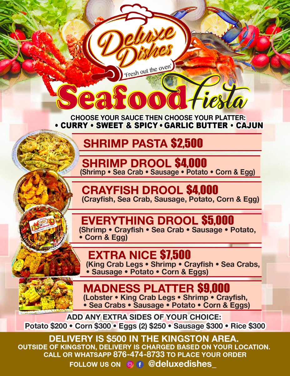 Check us out on Instagram &amp; Facebook. 

Call or WhatsApp 876-474-8733 to place an order. 

Delivery only.