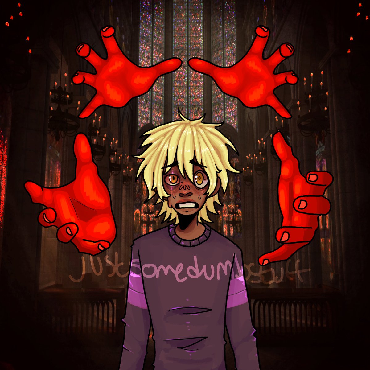 Oh god why.. #sallyface #travisphelps #sallyfacefanart #portablemoose