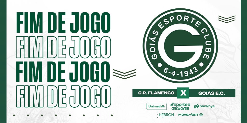 Goiás Esporte Clube on X: Fim de jogo. #FLAxGOI (2x0) #Brasileirão23   / X