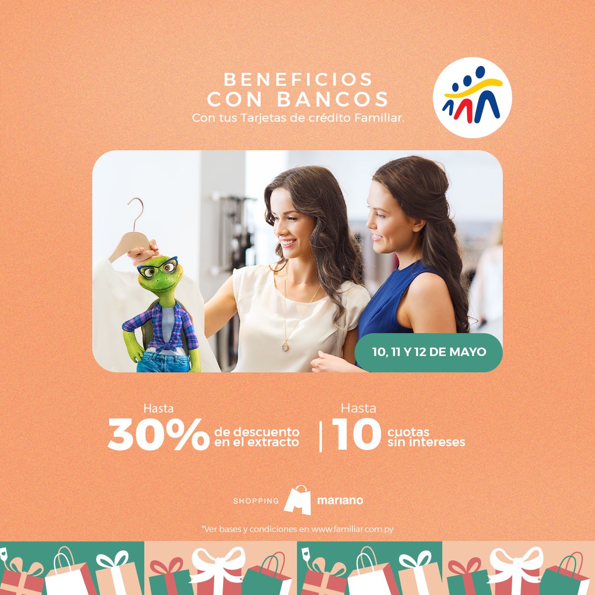 ¡Adelanta el Regalo de mamá!
Aprovecha los Beneficios del <a href="/banco_familiar/">Banco Familiar</a> 

#TusHijosEligenVosGanas