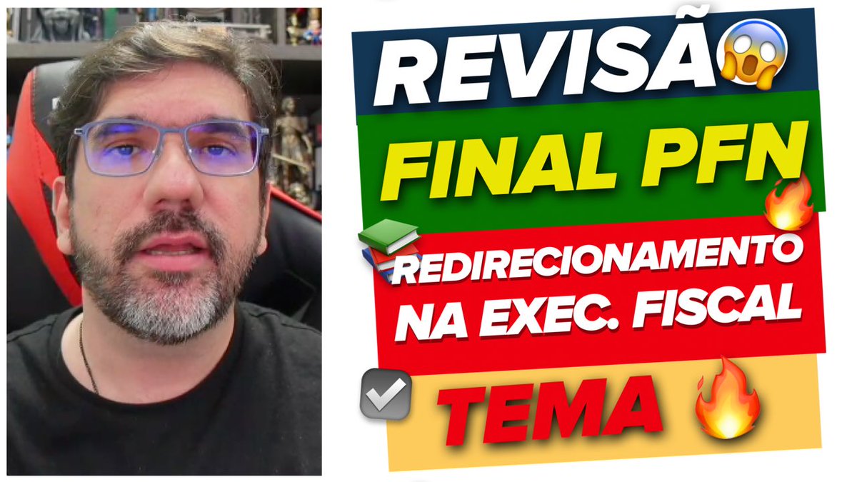 🔴😱 REVISÃO FINAL PFN - STJ DECIDE SOBRE REDIRECIONAMENTO NA EXECUÇÃO FISCAL 🔴
youtu.be/H9vB1WNxiEk