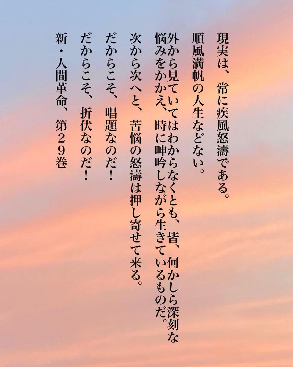 人生絶句 現実は、常に疾風怒濤である。 順風満帆の人生などない。 外から見てい