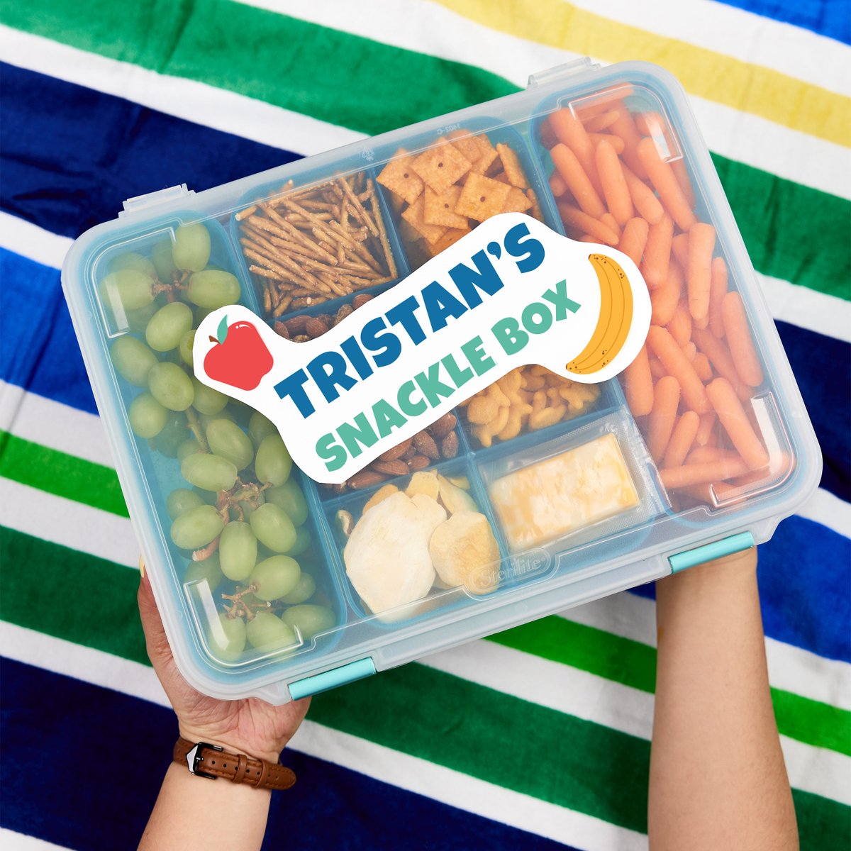Get your snack on with a custom snackle-box label. Just design, print, stick, and snack! 🍇🧀 bit.ly/3nbO6aY