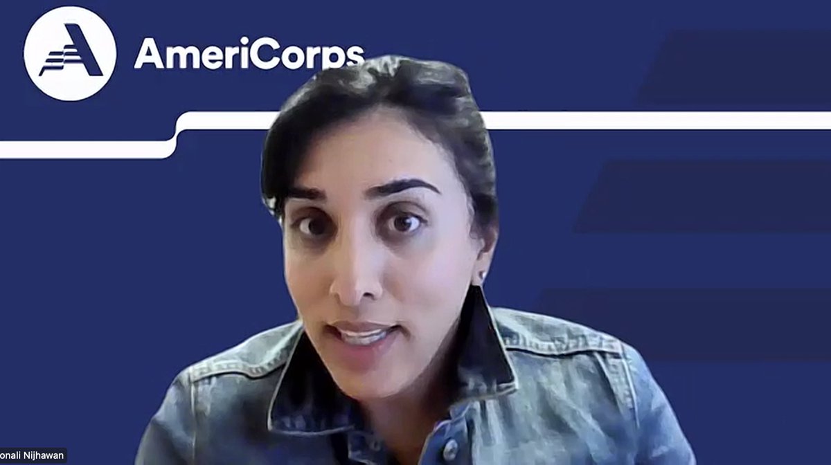 Thanks Sonali @AmeriCorps for joining tonight's Youth Commissioner call & sharing  your path to public service including being the 1st (not the last) #AmeriCorps alum ASN Director. Thanks for reminding us that 'Youth Commissioners are the future AND the now'. #GovPossible