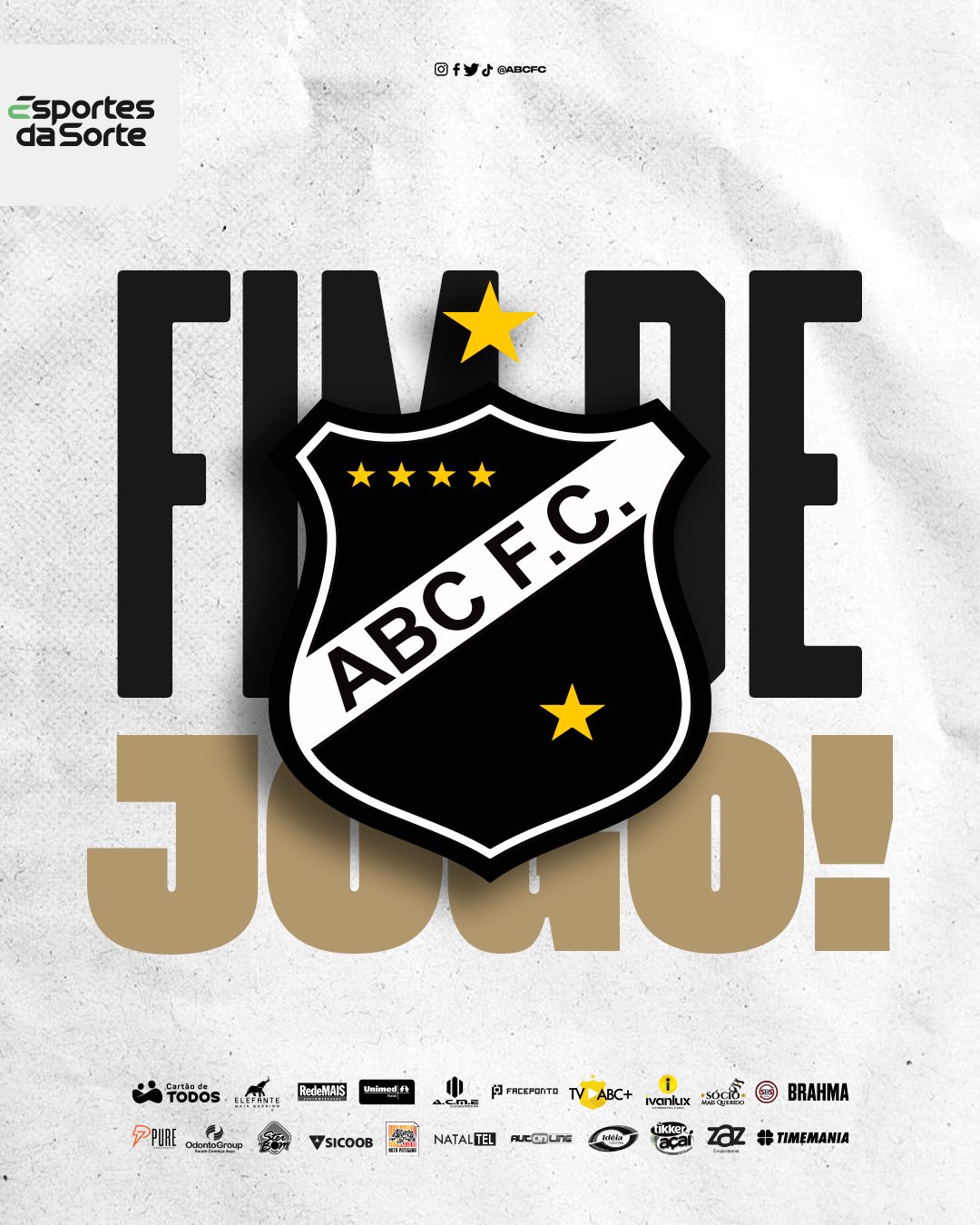 ABC Futebol Clube on X: ⚫⚪ AGORA É FINAL! O Mais Querido