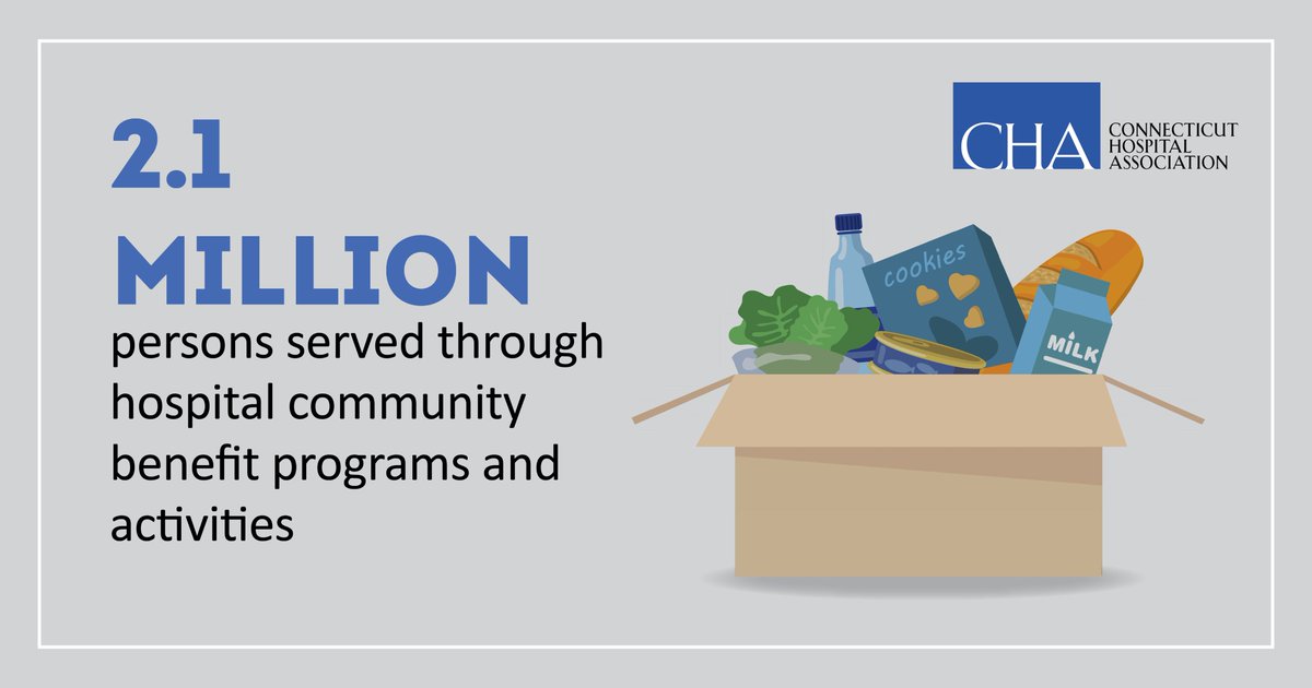 cthosp's tweet photo. CT hospitals serve 2.1 million people through community benefit programs + invest $2.7 billion in community investments, community health improvement, workforce education, research, and uncompensated care for those who can't pay #hospitalweek #caringforct https://t.co/hTlFLGEGdk https://t.co/ipHK3QTmjN