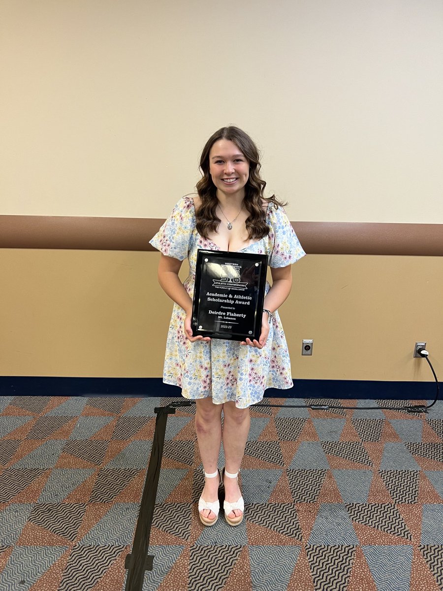 Congratulations to Deirdre Flaherty for winning the Big 56 Scholar Athlete Award!!  Go LEBO!!