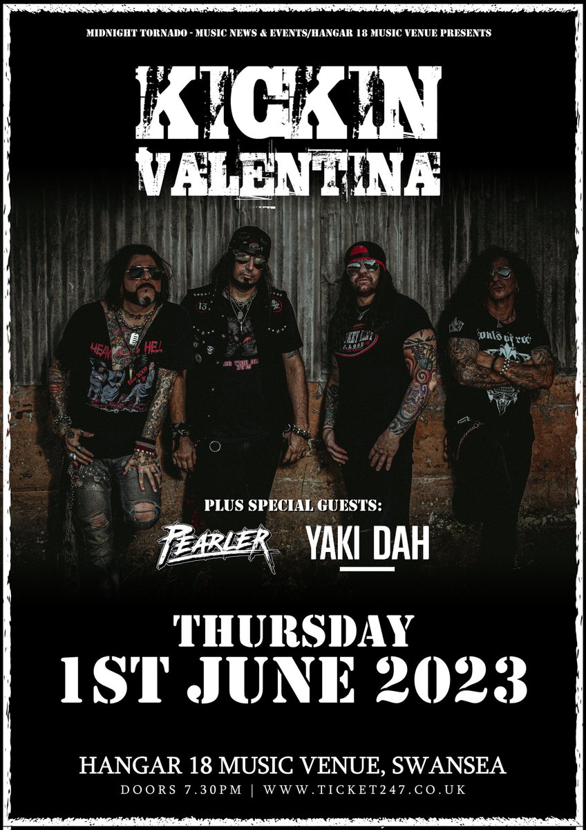 1 week today its the final <a href="/MTMNAE/">MTMNAE</a> show at <a href="/Hangar18MV/">Hangar 18 Music Venue / Nightclub</a> in #Swansea!!! 

Let's go out with a bang with an awesome night ft <a href="/KickinValentina/">Kickin Valentina</a>, <a href="/Pearlerband/">Pearler</a> &amp; #YAKIDAH!!!

Info &amp; tickets - m.facebook.com/story.php?stor…