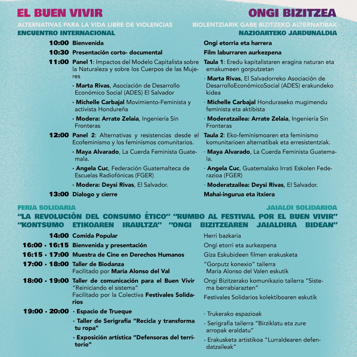 hilatxa's tweet photo. 📍Viveros de Ulia
🌎 Desde las visiones de las #defensoras de #DDHH de Centroamérica, hasta la feria solidaria y la proyección del documental Explotapp para vincular el trabajo digno para el buen vivir
#oihartzuntalka #landuina #trabajodecente #ecology #trabajodigno#ddhh #ddll https://t.co/WYEFvc4qXp