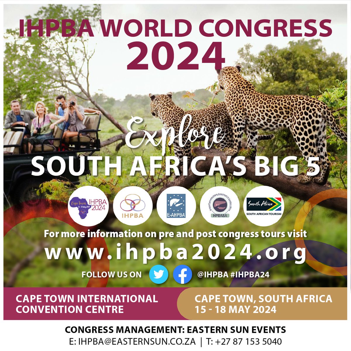 Experience the opportunities for exploration at the IHPBA World Congress in 2024, set to take place in Cape Town, South Africa. Visit our Pre and Post Congress Tours page on ihpba2024.org for more information #IHPBA2024 @EAHPBA @AHPBA