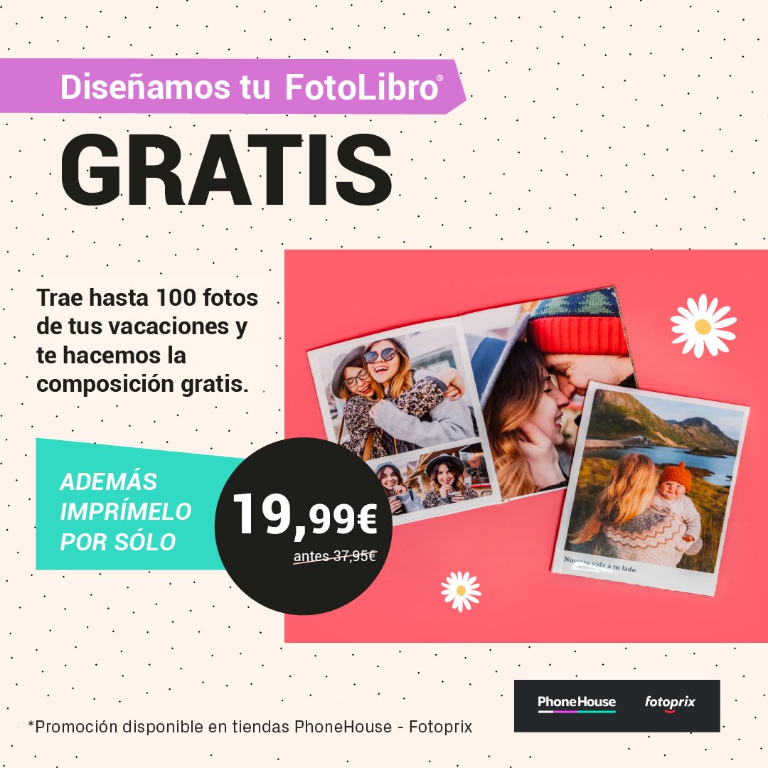 PhoneHouse_Es's tweet photo. No hay mejor manera que recordar un gran viaje que viendo las fotos una y otra vez. ✈️
Y ahora, te hacemos la composición gratis. 😍
Consigue el tuyo en nuestras tiendas duales junto a #Fotoprix. 👇🏼
https://t.co/3SOtHcfkeX https://t.co/Uuu9eXxMMc