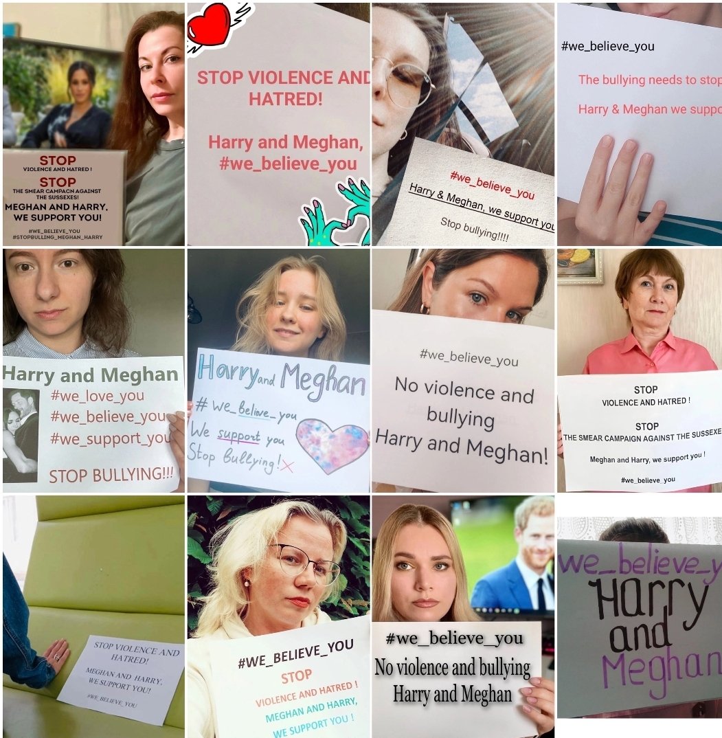 Some sweet Russian-speaking girls - devoted fans of Meghan and Harry - decided to share their photos in support of Sussexes after the paparazzi mess and bashing of H &amp;M in media. Please RT as the girls will be enormously happy to share their message.
#we_believe_you