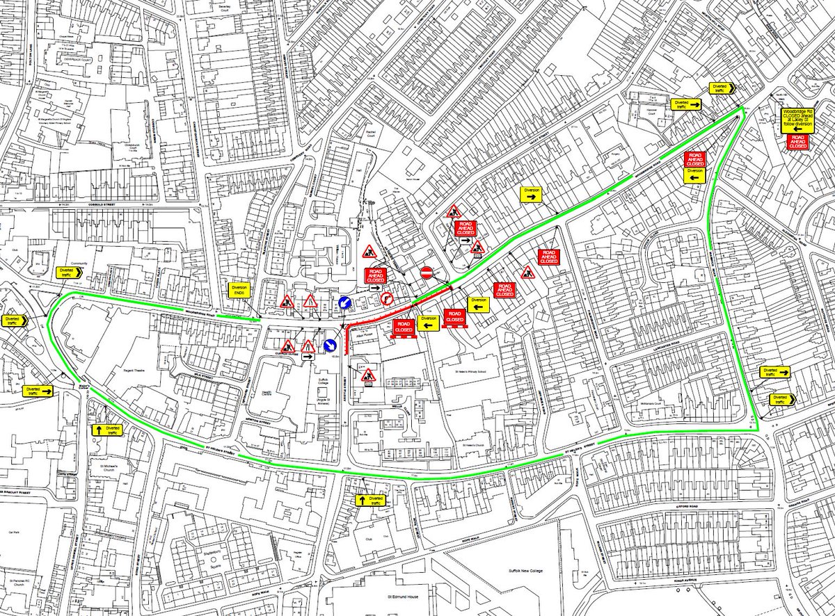 Suff_highways's tweet image. ⛔️A1071 Woodbridge Road, #Ipswich and A1156 Argyle Street, Ipswich will be closed on 26 May 2023, between 7pm and 11pm, for bollard removal and replacement. 

Diversion: A1156, Warwick Road, B1075, A1156 and vice versa. 

Apologies for any inconvenience this may cause. 
#Suffolk