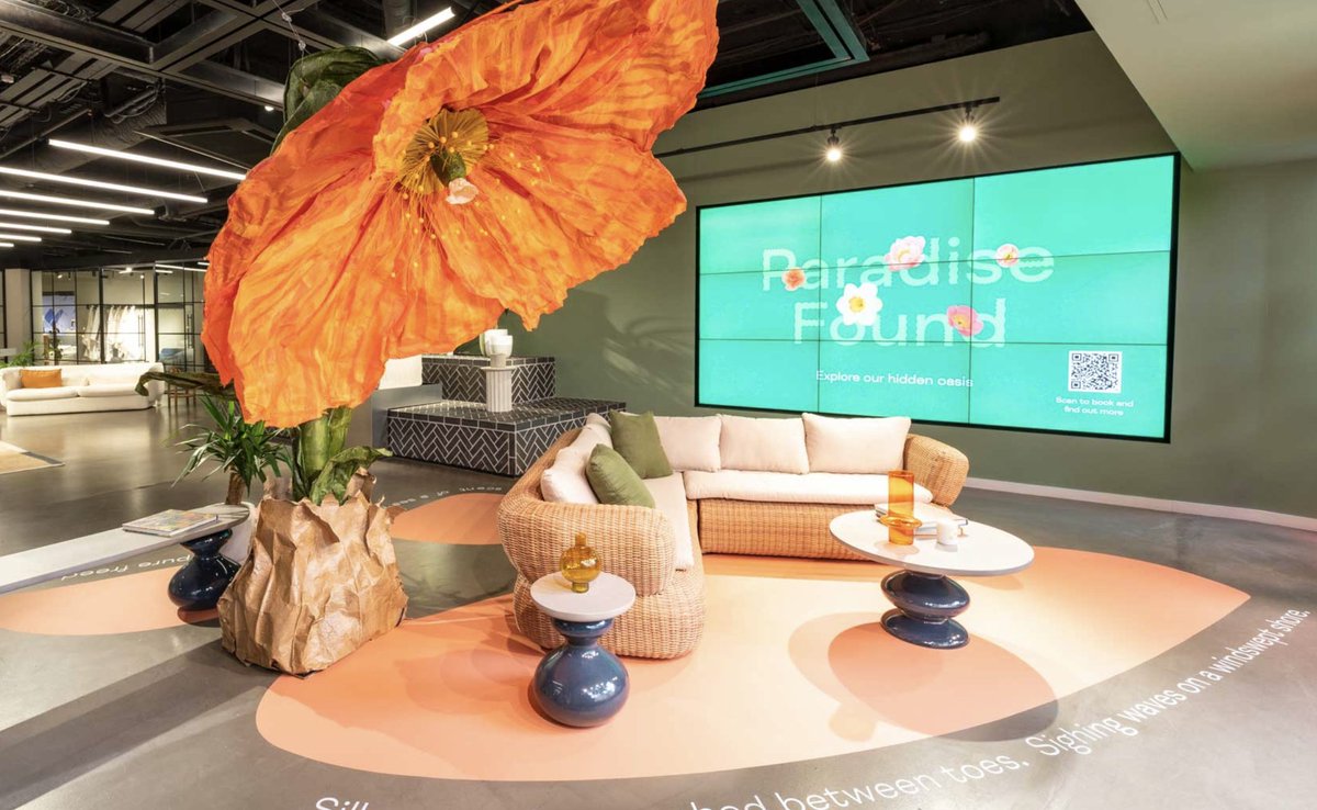 Last year we were commissioned to complete a project for MADE.COM in London &amp; Lyon (France) using brave colours, materials, textures and surprising details that create organic social sharing moments. 
Colour used: @FarrowandBall Breakfast Room Green