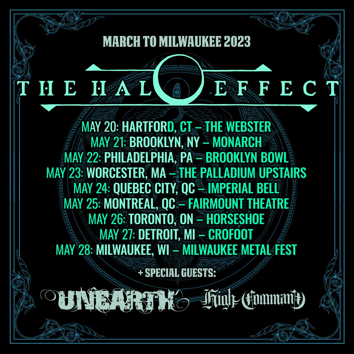MetalTitans's tweet image. .@thehaloeffectse 
#MARCHTOMILWAUKEE
With: @Unearthofficial / #HighCommand

Today: May 25 🇨🇦 Montreal, QC - Fairmount Theatre