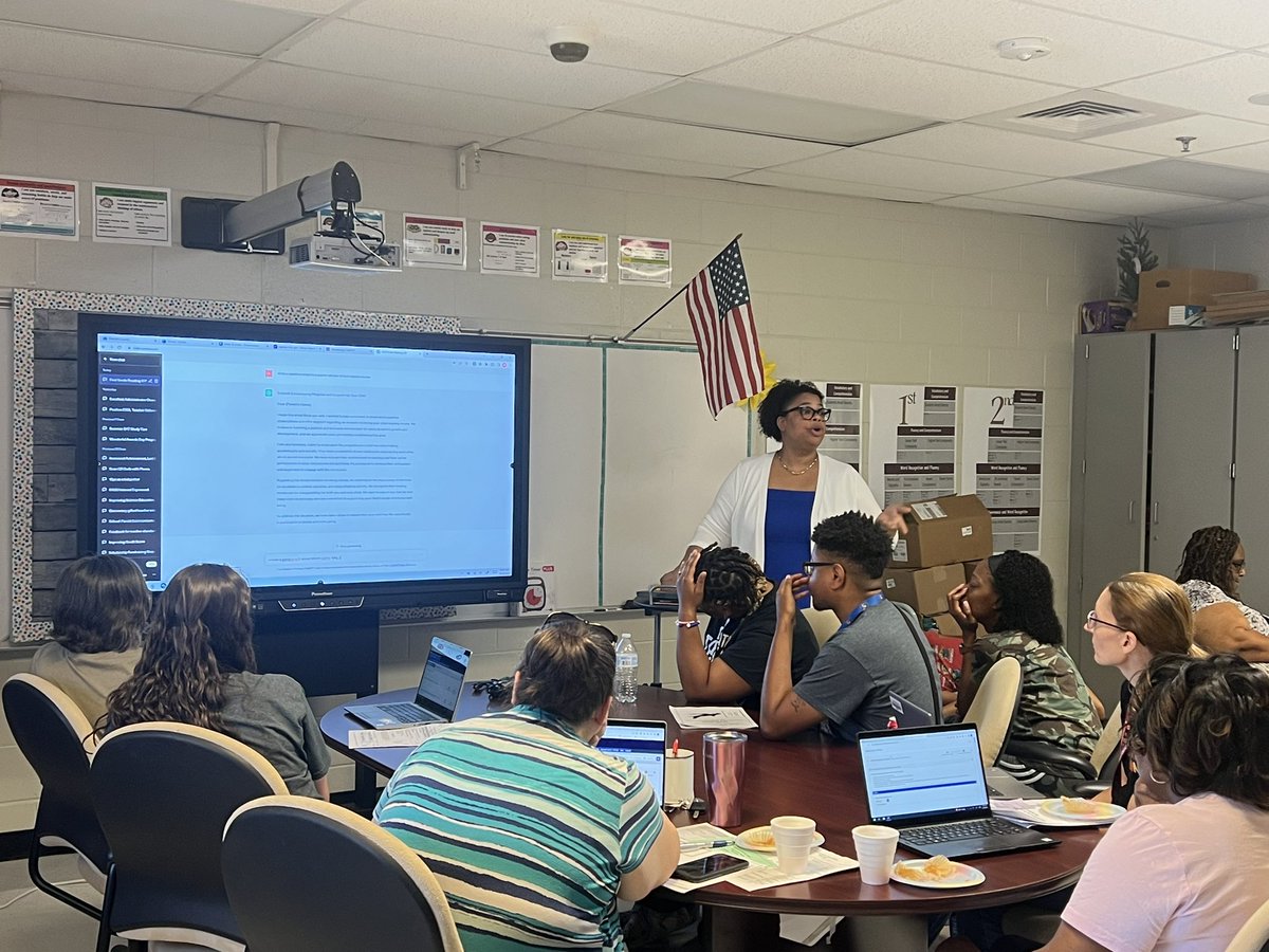 Introducing our teachers to AI! Taking it to the next level so that we can focus on differentiation and implementation! Bring on 2023-2024! 🎉 <a href="/BosticLenise/">Lenise Bostic</a> <a href="/SSE_NEWTON/">SSE_NEWTON</a> #NCSSBeTheBest