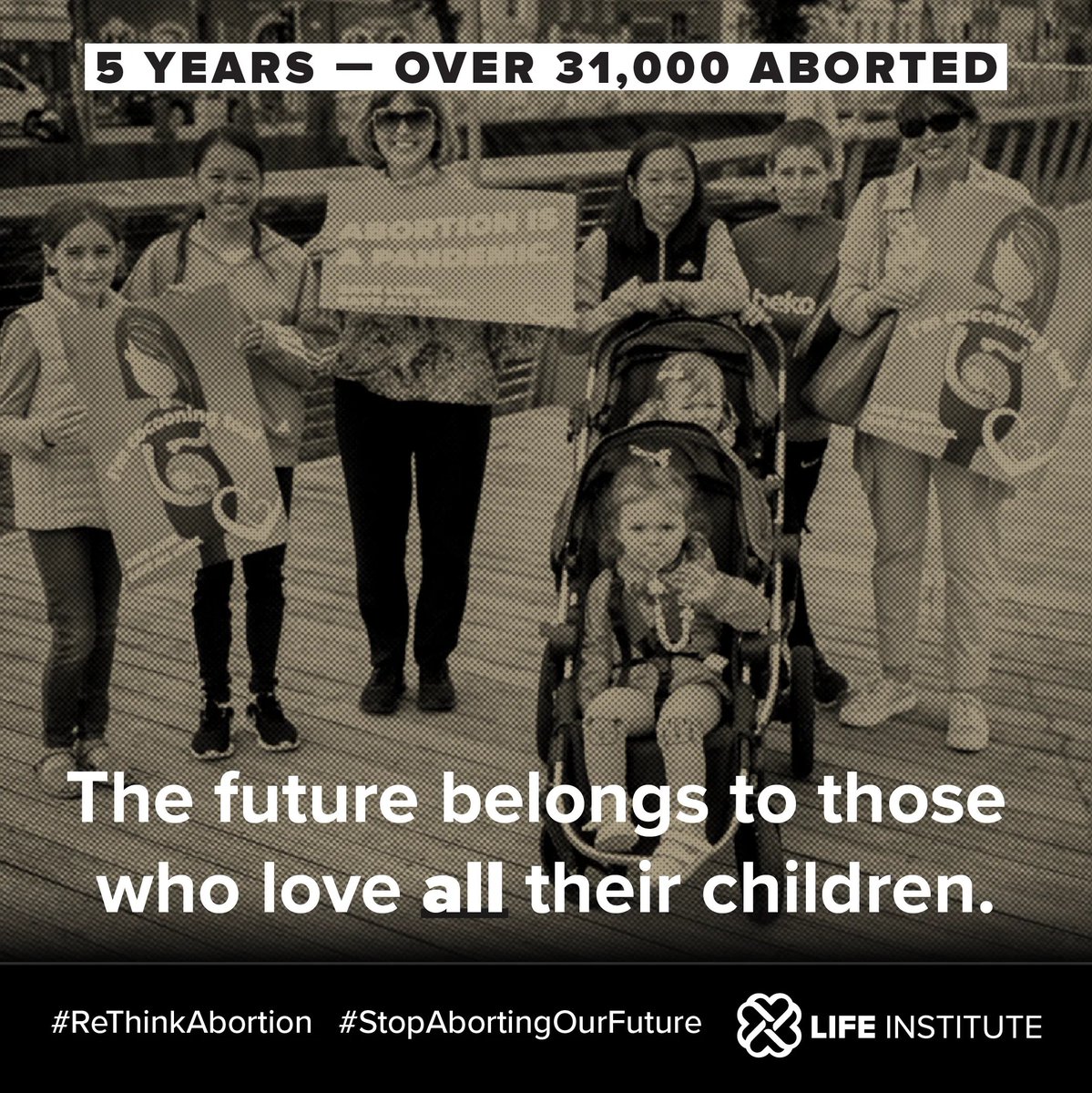 5 years ago we lost the 8th, and now 31,000 babies have lost their lives. 95% of babies with Down Syndrome diagnosed in the Rotunda are being aborted. The future belongs to those who love ALL their children and we will overturn this law. 

#StopAbortingOurFuture #RethinkAbortion