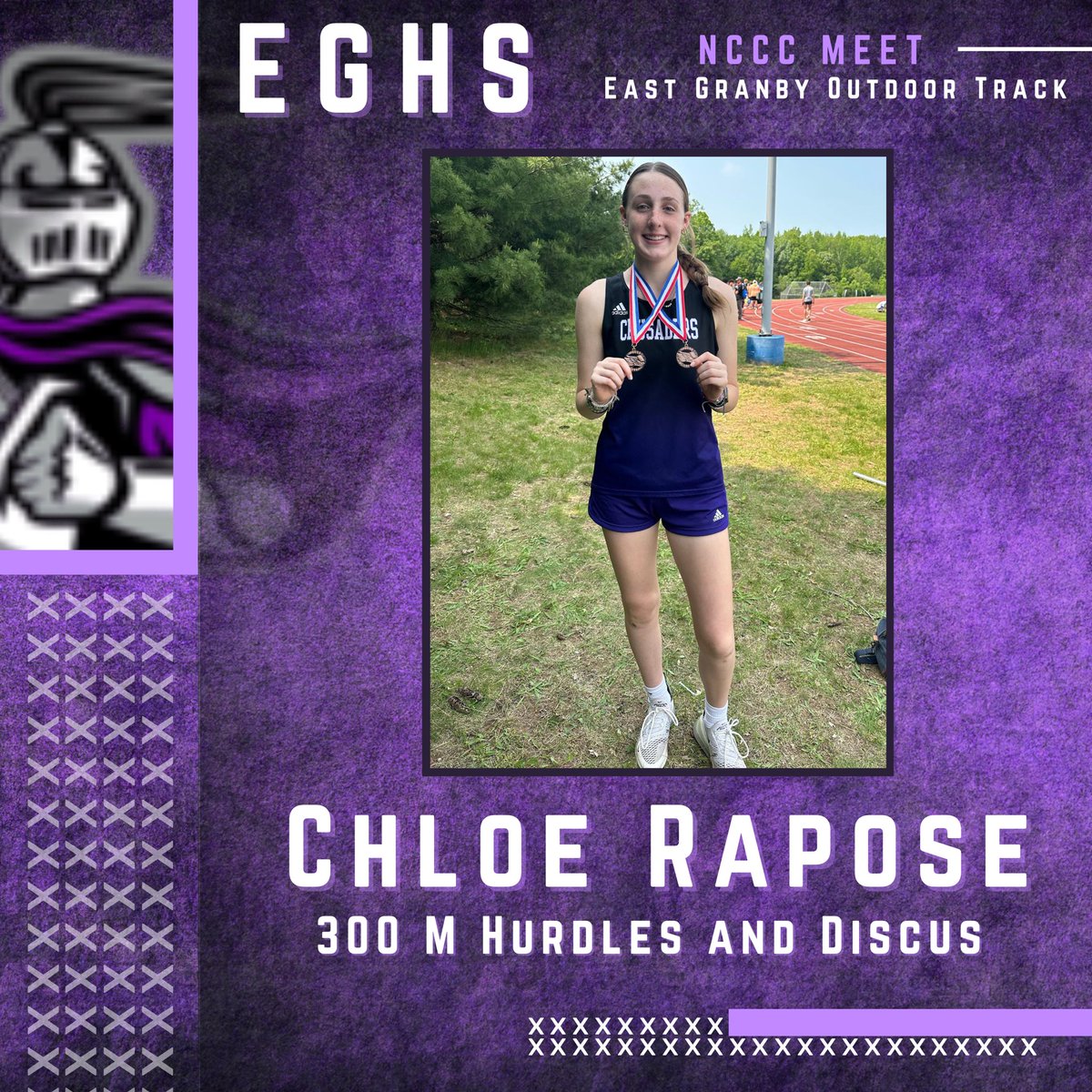 EGHSSports's tweet photo. Congratulations to our Outdoor Track &amp; Field team for an awesome showing on Tuesday representing EG at the NCCC Tournament! Check out some of our medalists and new school records!

➡️Morgan Gabbidon - 200 M
➡️Chloe Rapose - 300 M Hurdles / Discus
➡️ Morgan Egan - Javelin https://t.co/ycRbyi1T1Y