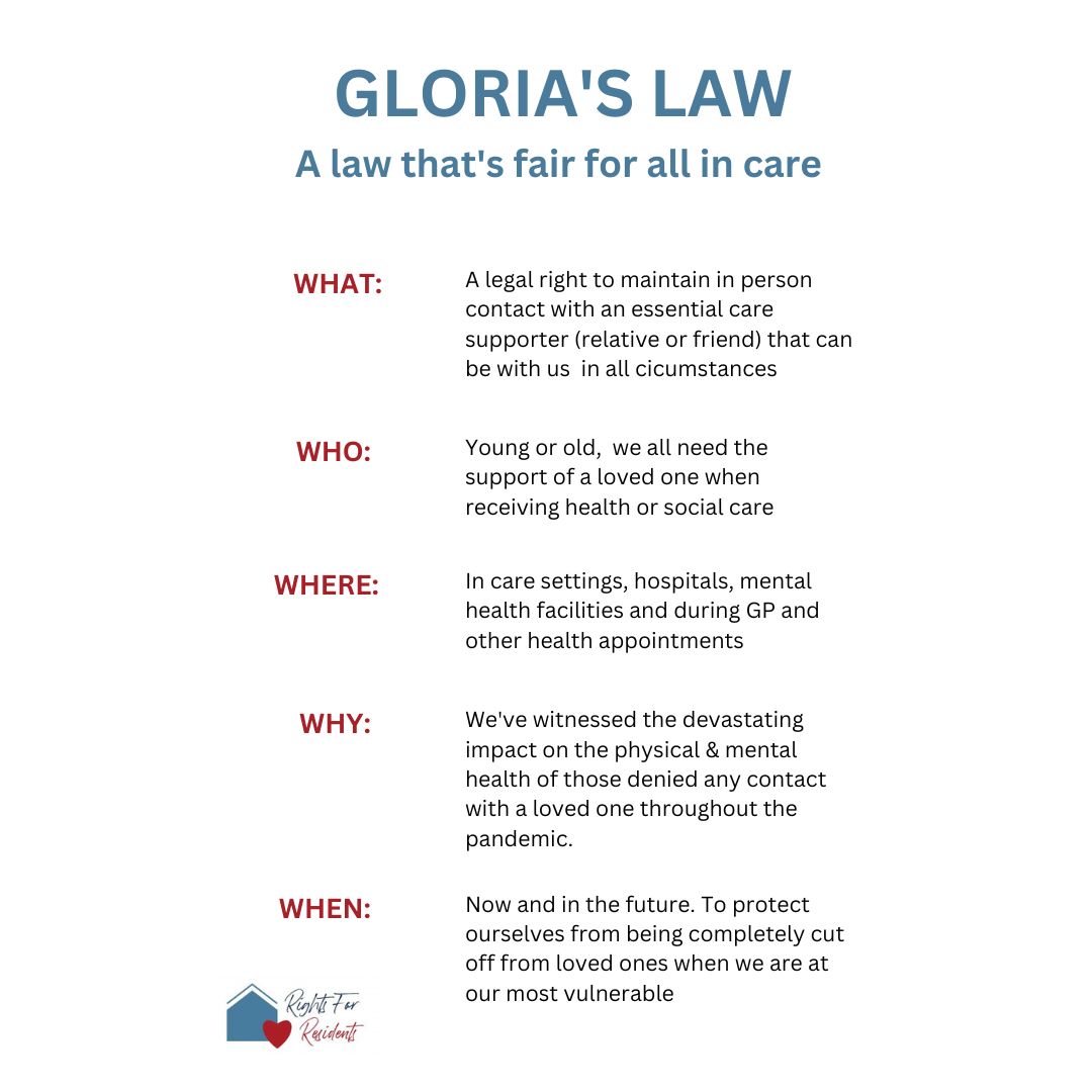 @willquince @10DowningStreet @RishiSunak @NHSEngland what would be wonderful for patients is if they had the legal right to a #CareSupporter in any health or care setting! #GloriasLaw #rightsforresidents