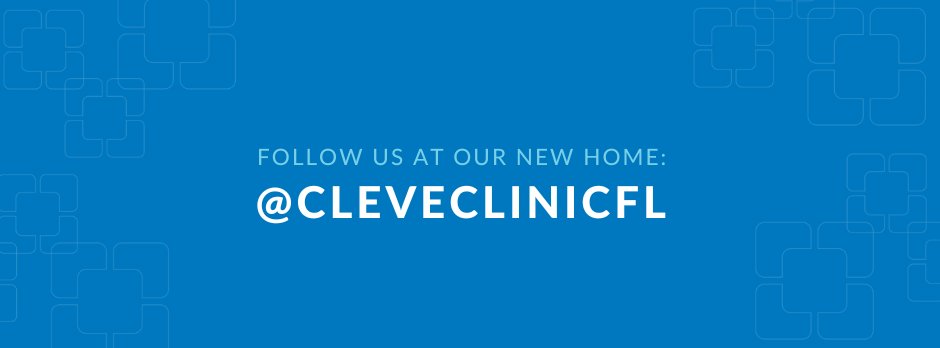 Exciting news! We've merged our Twitter pages to better serve you. Follow us at <a href="/CleveClinicFL/">Cleveland Clinic Florida</a> for the latest health insights and updates.