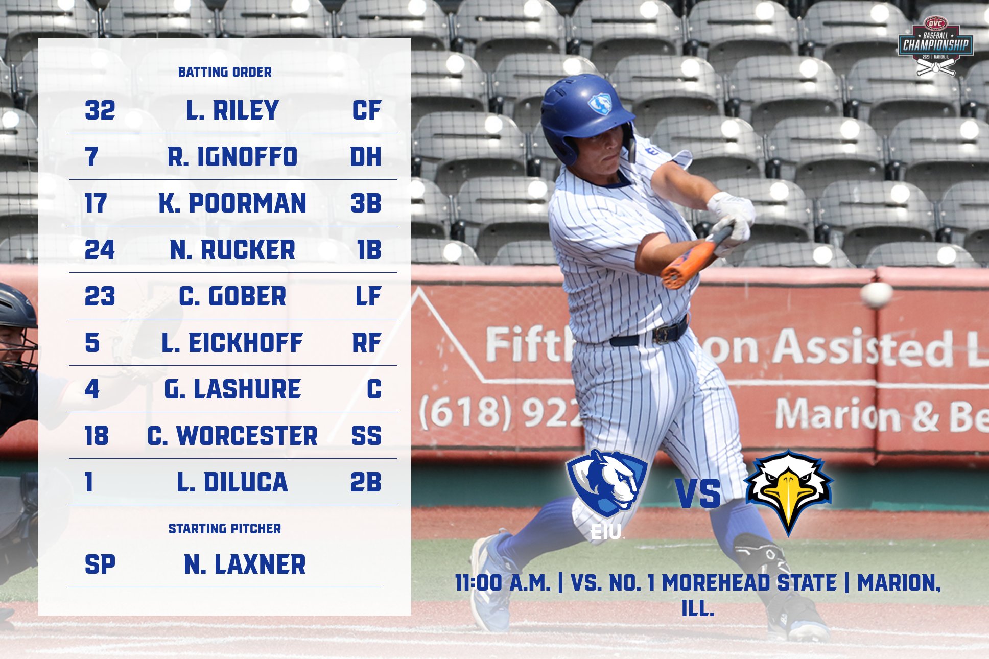 Eastern Illinois Athletics on Twitter "STARTING LINEUP No. 5 EIU