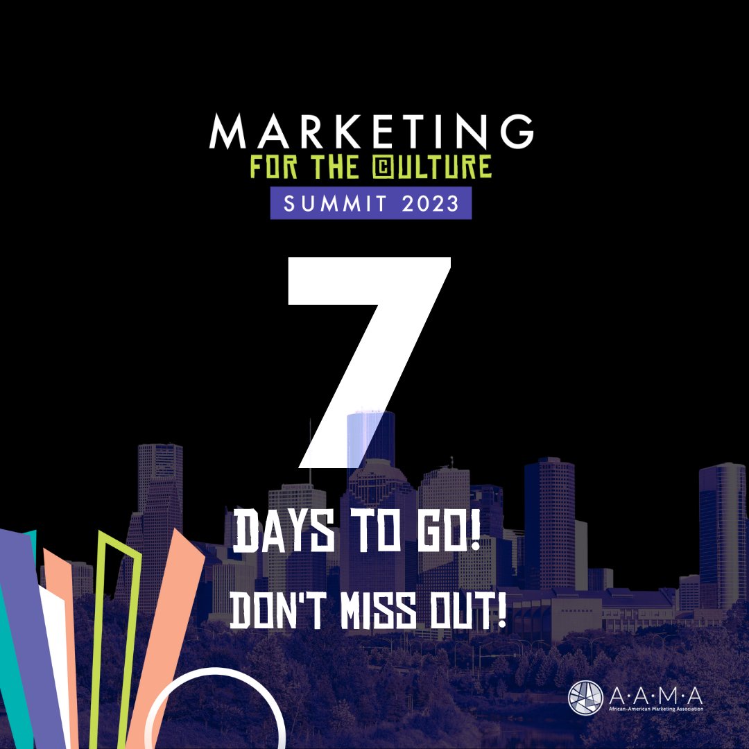 Are you ready? 🤔

We are 7 days out until the Marketing For The Culture Summit! 🤠

Don't have your ticket? 😬

Well, there's still time to secure your spot at the MFTC Summit and VIP Brunch. 👍🏾
mftcsummit.com

#blackmarketers #blackcreatives