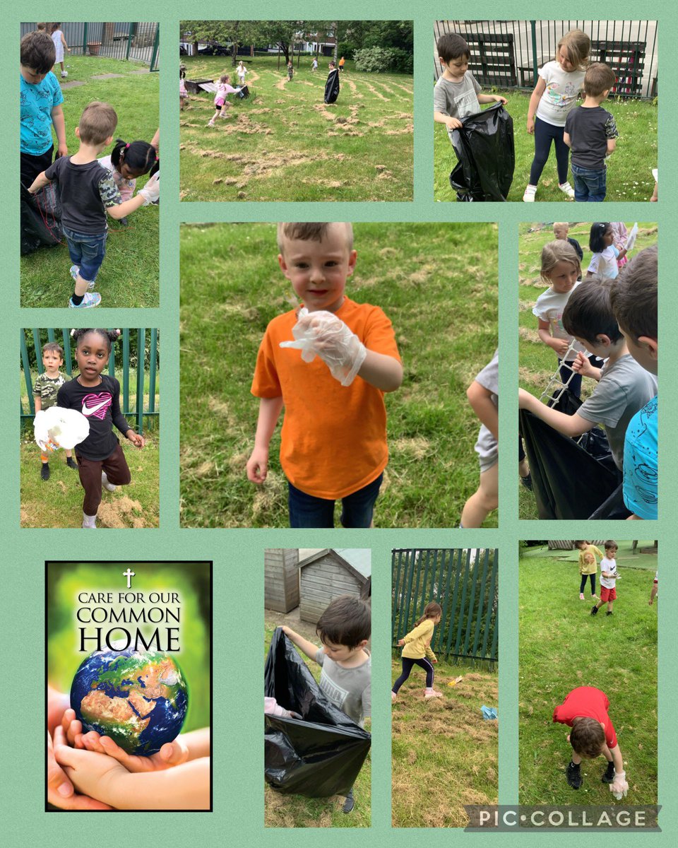 Miss_Myerscough's tweet photo. Reception have been working hard to care for our common home during #StBedesWeek where we have been litter picking around our school grounds. @StJosephStBede #SJSBCST #SJSBSMSC #SJSBCLM https://t.co/XxySWwvGR3