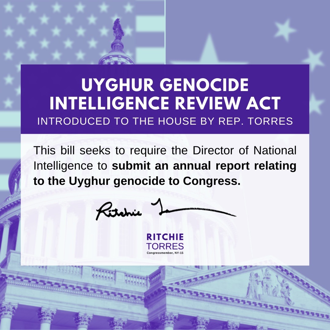 The CCP's ongoing genocide of the Uyghur people is a crime against humanity that's too grave to ignore. We have a special obligation to galvanize the U.S. government and the international community to confront the CCP's clear intent to destroy the existence of the Uyghur people.