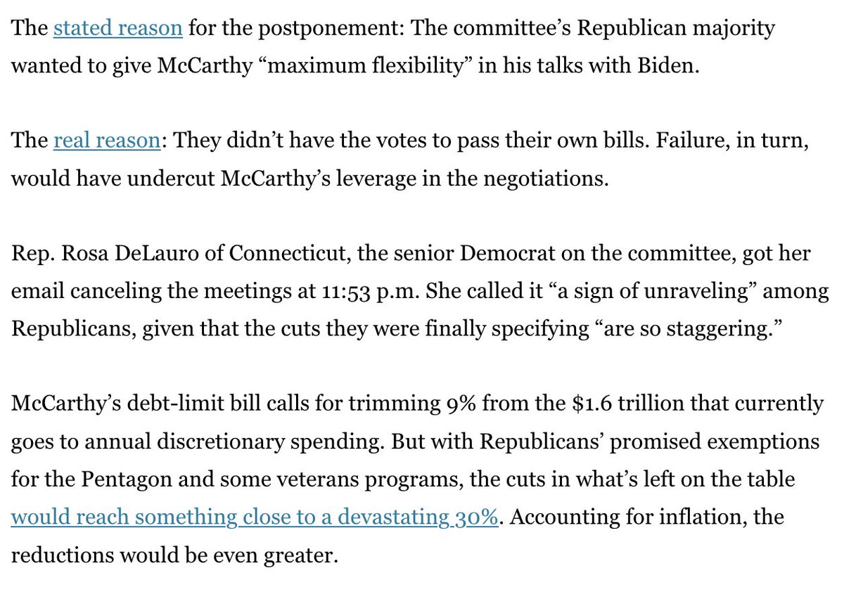 ddayen's tweet image. Combine these two items and you see that these guys are reinventing the sequester, a savage across-the-board cut that removes everyone of responsibility for voting for them.

latimes.com/opinion/story/…