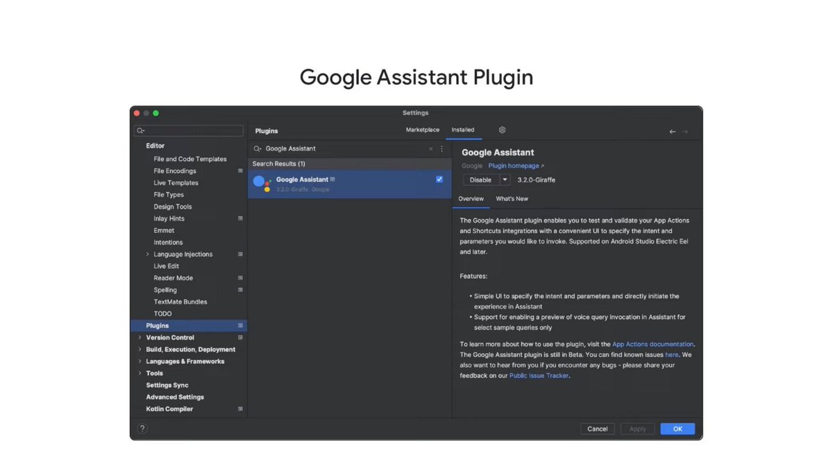 assistantdevs's tweet image. Android Studio is getting upgrades 🙌
Learn about the latest features and improvements announced at #GoogleIO → goo.gle/io23-android-t…