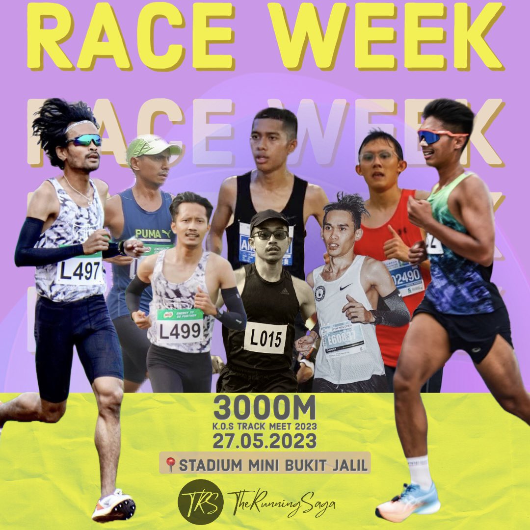 Race Week Alert 📢
This Saturday, the boys will be at the Oval Office to have a little spin in the 3000m. Dont forget to come and give your full support to the athletes competing!

Location: Stadium Mini MSN Bukit Jalil
Time: 7:15am

#TRS
#WCC
#ToAGreaterHeight