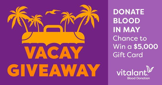 Did you know one blood donation can save up to 3 lives? Donate now through May 31 and along with helping others, you'll be entered to win 1 of 3 $5,000 prepaid gift cards. #ad <a href="/901Fund/">@901Fund</a>

Learn more and find a donation location today: vitalant.org/May2023Giveaway