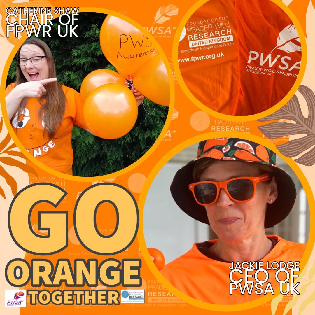It's Go Orange Day - and @PWSAUK and @FPWRUK are kicking off a new collaboration by going orange together! Find out more at bit.ly/3OHgNYQ

#PWSAwarenessMonth #GoOrangeforPWS #PraderWilliSyndrome #GoOrange #PWS