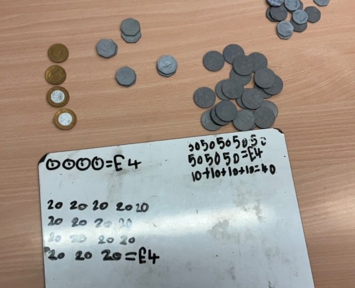 gates_owls's tweet image. In maths we had the challenge to work out different ways which people can pay for our #TheGatesEnterpriseDay puppets. We investigated different ways to make £4. #TheGatesMaths #reallifeproblems