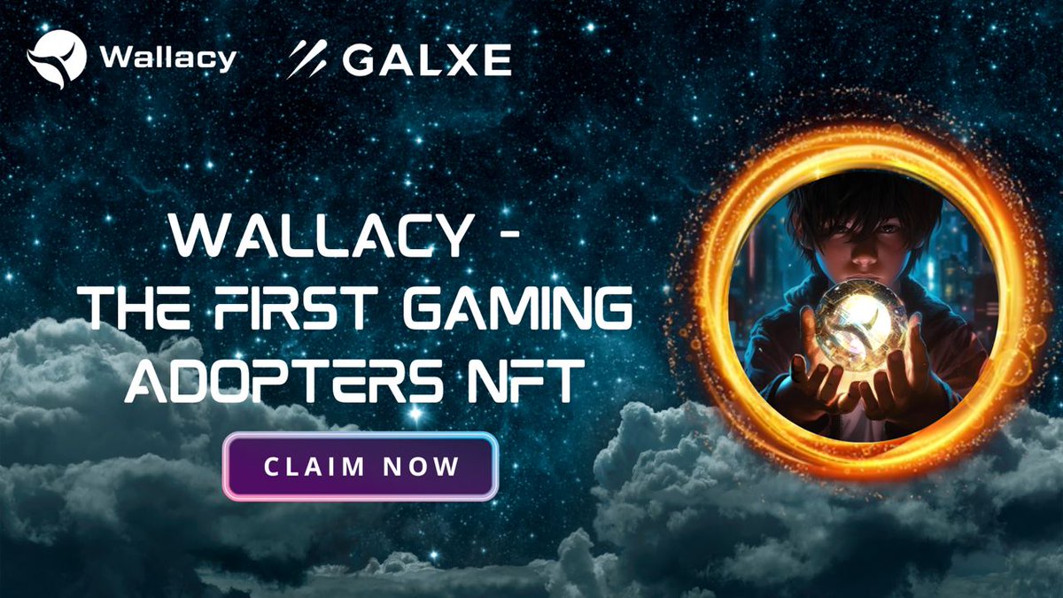 🌟 Exciting news! Be the first to claim our limited exclusive #Wallacy First Gaming Adopter NFT and earn #NFT on #Galxe. 🌍 ✨

🎁 As an #NFTholder, you'll gain access to upcoming Rewards and Giveaway programs from Wallacy!

🔗 Details/Mint NFT ⤵️
galxe.com/wallacywallet/…