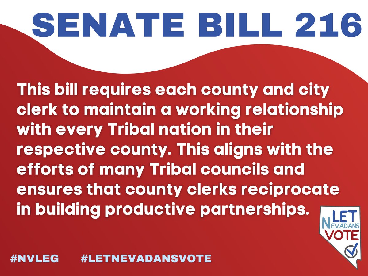 #SB216 is voted out of the Finance Committee unanimously, and on its way to the Senate Floor! Increasing access to elections. 🪶 #NVLeg #NativeVote