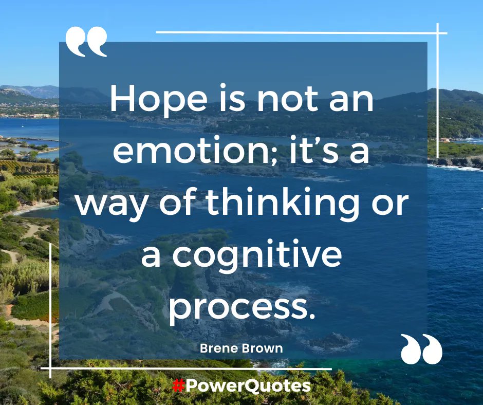 johnwesthaver's tweet photo. Hope is not an emotion; it’s a way of thinking or a cognitive process. – Brene Brown
#HopingThursday
#SurvivorLife
#PostTraumaticGrowth
#Growth https://t.co/uGj7eNXqcX